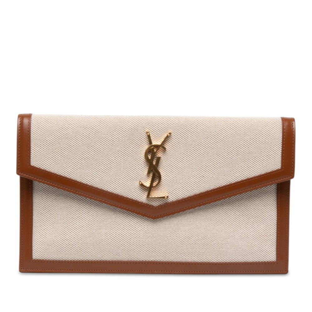 Pre-Loved Saint Laurent Canvas Uptown Pouch